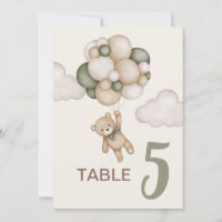 Panneau de la table du Baby shower Garçon Teddy Be