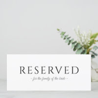Panneau de mariage à typographie simple réservé su