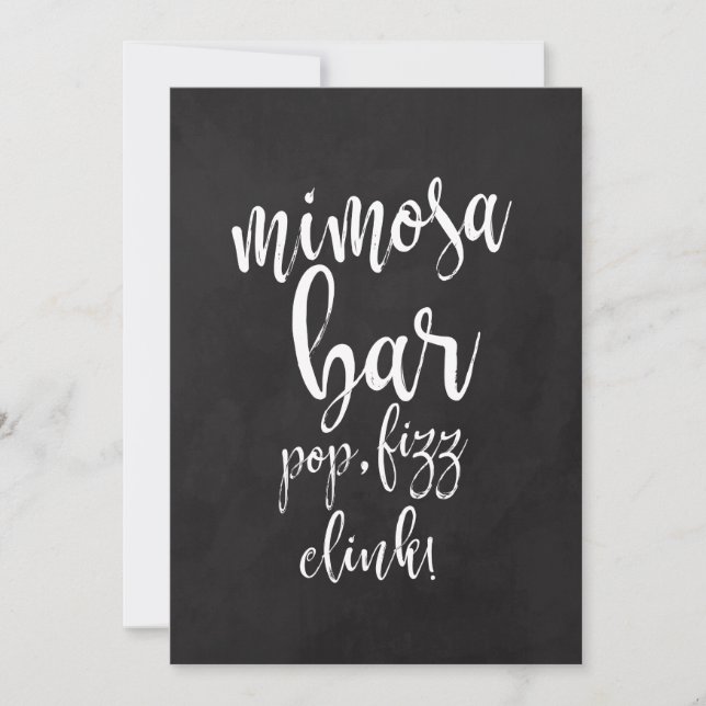 Invitation Panneau de mariage abordable Mimosa Bar sur tablea (Devant)