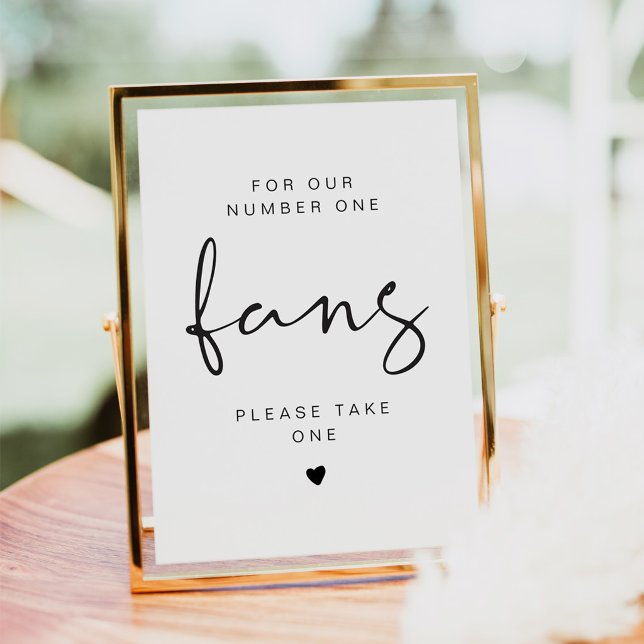 Invitation Panneau de mariage ADELLA Minimal Please Take a Fa (Modern Minimalist For Our Number One Fans Wedding Sign)