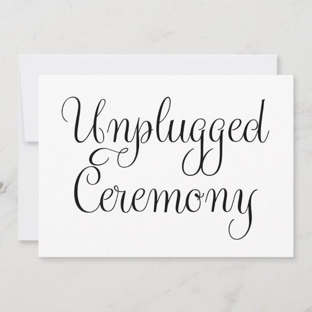 Invitation panneau de mariage cérémonie débranchée (Devant)