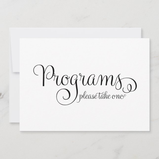 Invitation Panneau de mariage de programme, (Devant)