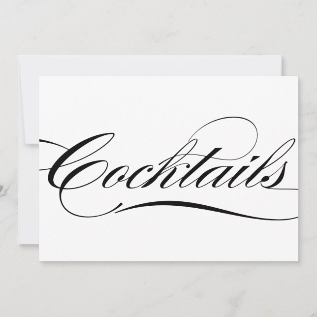 Invitation Panneau de mariage élégant et calligraphié pour co (Devant)