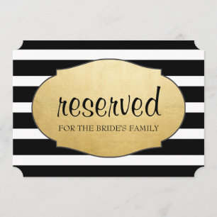 Invitation Panneau de mariage en feuille d'or fausse avec ray