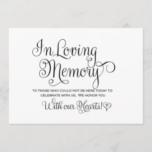 Invitation Panneau de mariage en mémoires aimantes