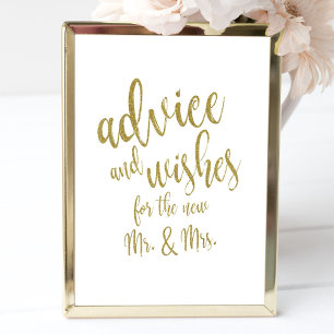 Invitation Panneau de mariage orné de conseils et de vœux abo