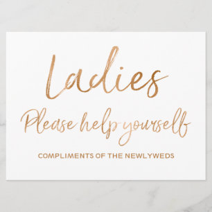 Invitation Panneau de mariage pour dames, servez-vous vous-mê