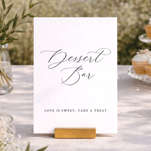 Invitation Panneau de mariage pour un bar à desserts minimali (Créateur téléchargé)