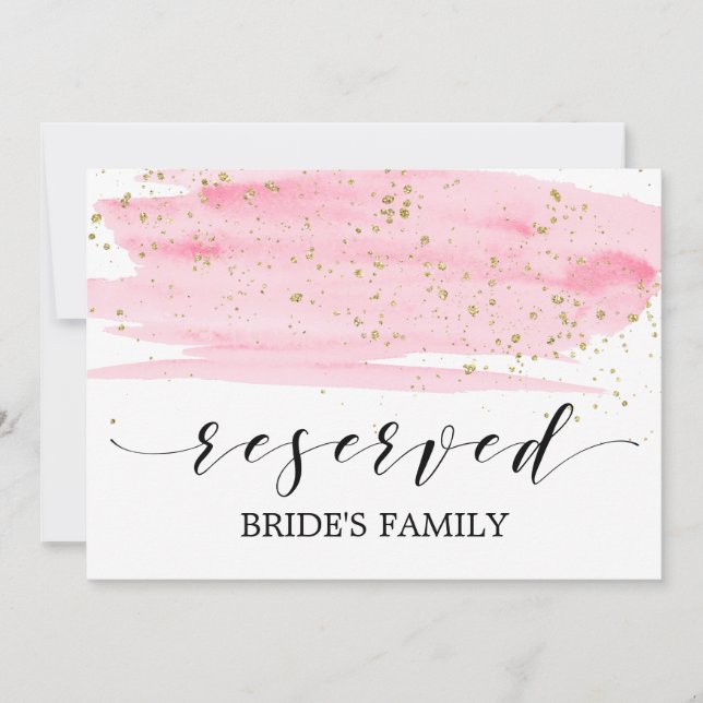 Invitation Panneau de réservation de mariage à l'aquarelle ro (Devant)