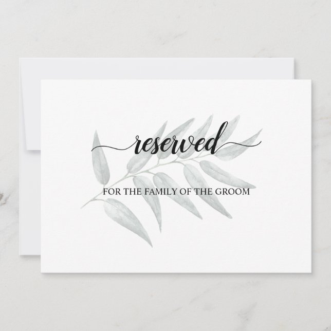 Invitation Panneau de réservation de sièges de mariage aux fe (Devant)
