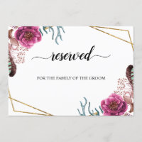 Panneau de réservation de sièges Mariage Fleur de