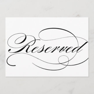 Invitation Panneau de réservation de sièges pour réception de