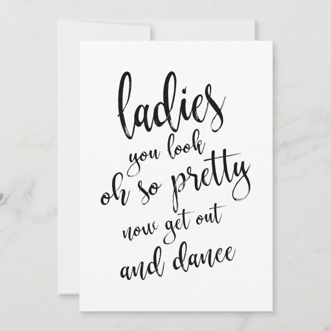 Invitation Panneau de salle de bain pour dames pour mariage a (Devant)