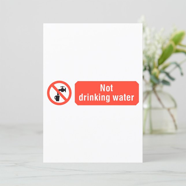 Invitation Panneau de sécurité pour eau non potable (Créateur téléchargé)