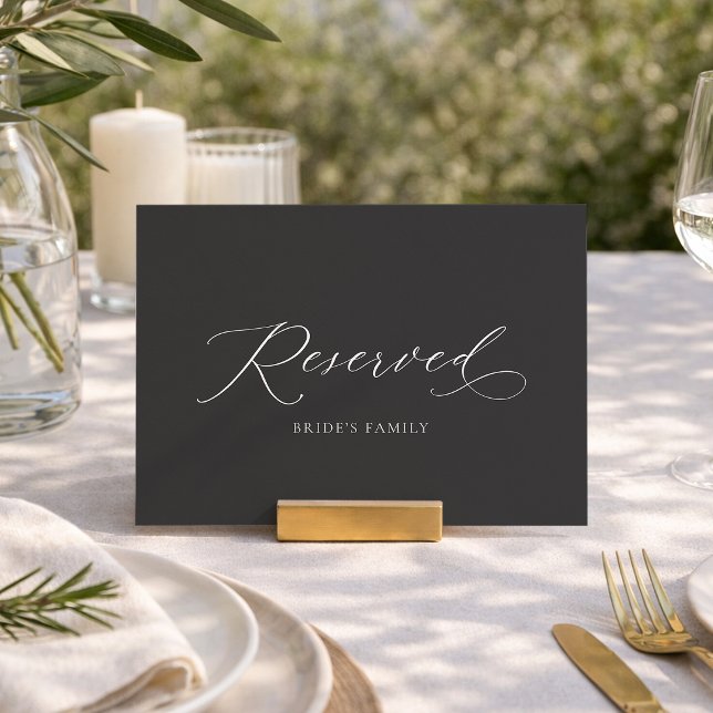 Invitation Panneau de siège de mariage élégant réservé (Créateur téléchargé)