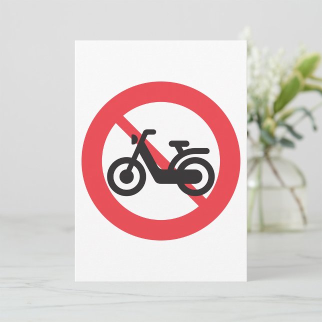 Invitation Panneau de signalisation 'Interdiction aux motos' (Créateur téléchargé)