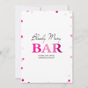 Invitation Panneau de signalisation pour bar à Bloody Mary po