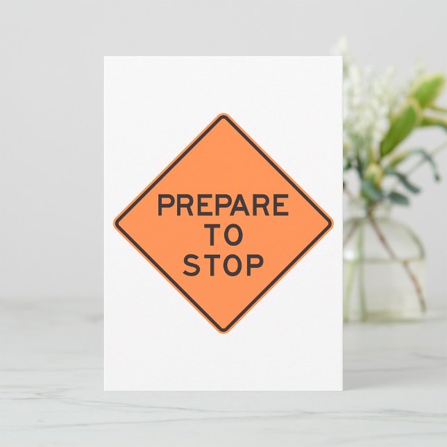 Invitation Panneau de signalisation pour se préparer à s'arrê (Créateur téléchargé)