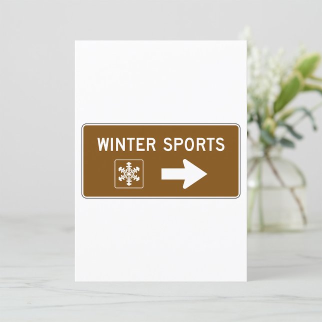 Invitation Panneau de signalisation pour sports d'hiver Invit (Créateur téléchargé)