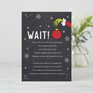 Invitation Panneau de signature de livre d'or du Grinch