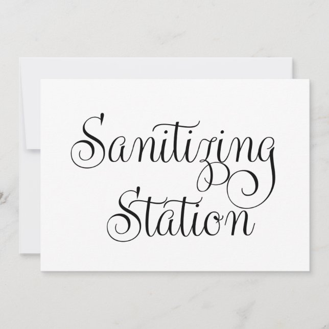 Invitation panneau de station de désinfection de mariage (Devant)