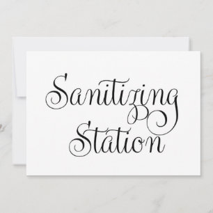 Invitation panneau de station de désinfection de mariage