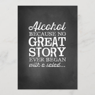 Invitation Panneau de table 5x7 Chalkboard Alcool Parce que