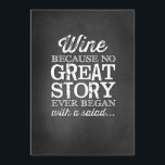 Invitation Panneau de table 5x7 Chalkboard Vin Parce que<br><div class="desc">Conception par Finn & Chloe © 2014. Si vous souhaitez un fichier numérique,  veuillez nous contacter.</div>