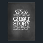 Invitation Panneau de table 5x7 Chalkboard Vin Parce que<br><div class="desc">Conception par Finn & Chloe © 2014. Si vous souhaitez un fichier numérique,  veuillez nous contacter.</div>