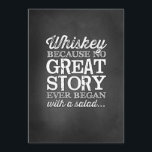 Invitation Panneau de table 5x7 Chalkboard Whiskey Parce que<br><div class="desc">Conception par Finn & Chloe © 2014. Si vous souhaitez un fichier numérique,  veuillez nous contacter.</div>