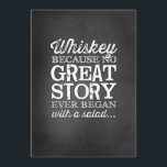 Invitation Panneau de table 5x7 Chalkboard Whiskey Parce que<br><div class="desc">Conception par Finn & Chloe © 2014. Si vous souhaitez un fichier numérique,  veuillez nous contacter.</div>