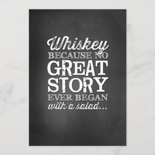 Invitation Panneau de table 5x7 Whiskey Because