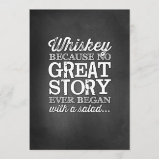 Invitation Panneau de table 5x7 Whiskey Because