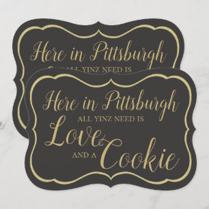 Invitation Panneau de table de biscuits de Pittsburgh tout ce