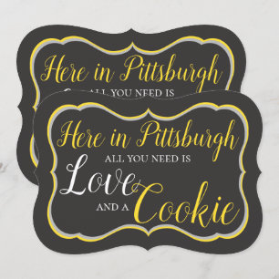 Invitation Panneau de table de cookies de Pittsburgh