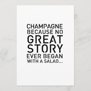 Invitation Panneau de table moderne 5x7 Champagne Parce que