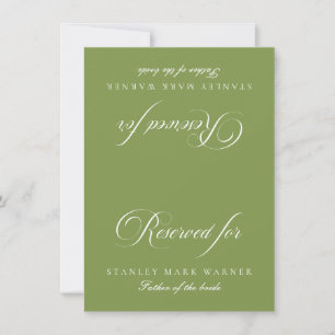 Invitation Panneau de table réservé pour mariage classique iv