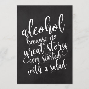 Invitation Panneau de tableau noir abordable pour bar à alcoo