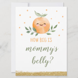 Invitation Panneau Devine la Taille du Ventre de Maman Little