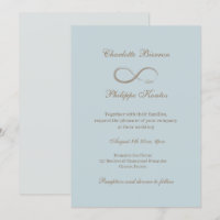 Panneau d'infini Dusty Blue Grey Or élégant mariag
