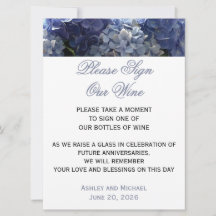 Panneau Hydrangea Signez Notre Vin