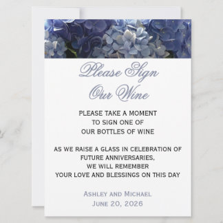Invitation Panneau Hydrangea Signez Notre Vin