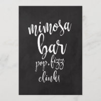 Panneau Mariage abordable Mimosa Bar Chalkboard