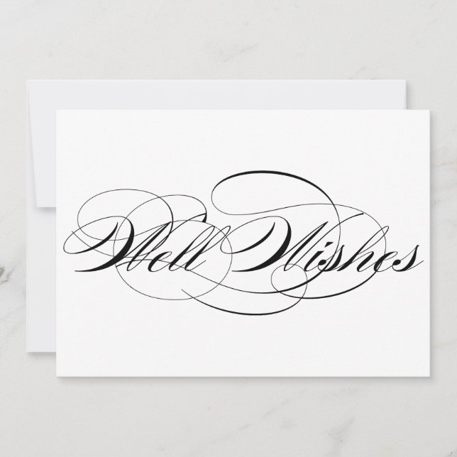 Invitation Panneau Mariage Black Elegant Script Well Wives (Devant)