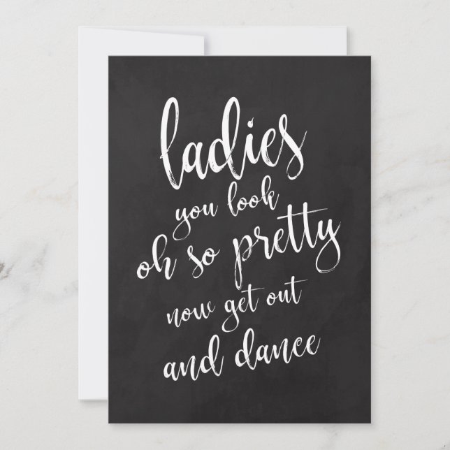 Invitation Panneau Mariage Chalkboard abordable pour les femm (Devant)