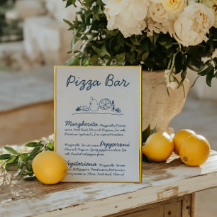 Invitation Panneau Mariage de la barre de pizza Retro tiré à