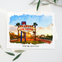 Panneau Mariage Watercolor Las Vegas