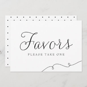 Invitation Panneau Noir Dainty Script Faveurs de mariage