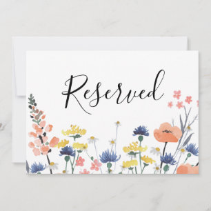 Invitation Panneau réservé fleur d'eau aquarelle florale