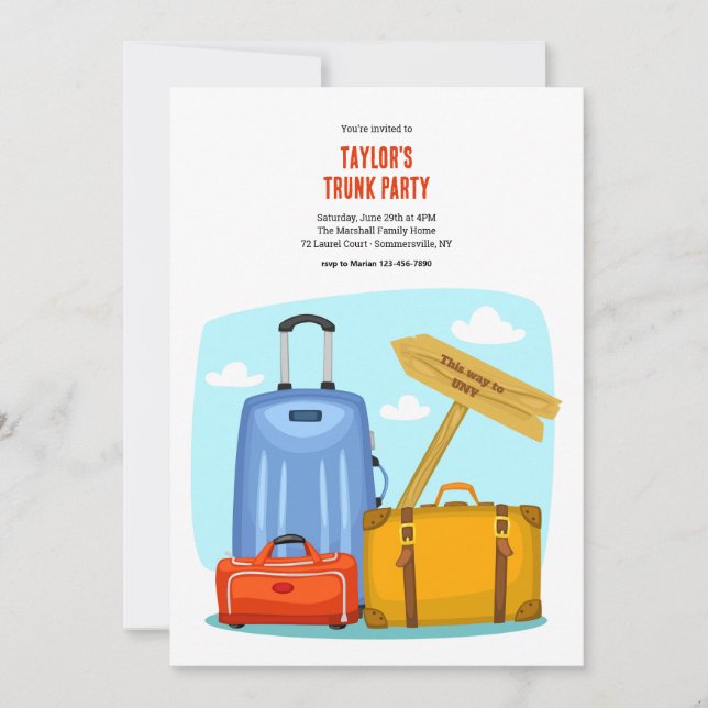 Invitation Panneau routier vers l'université (Devant)